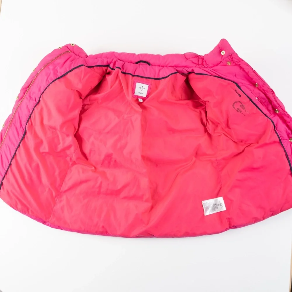KATE SPADE X Gap Kids girl's neon hot pink puffer jacket size XXL